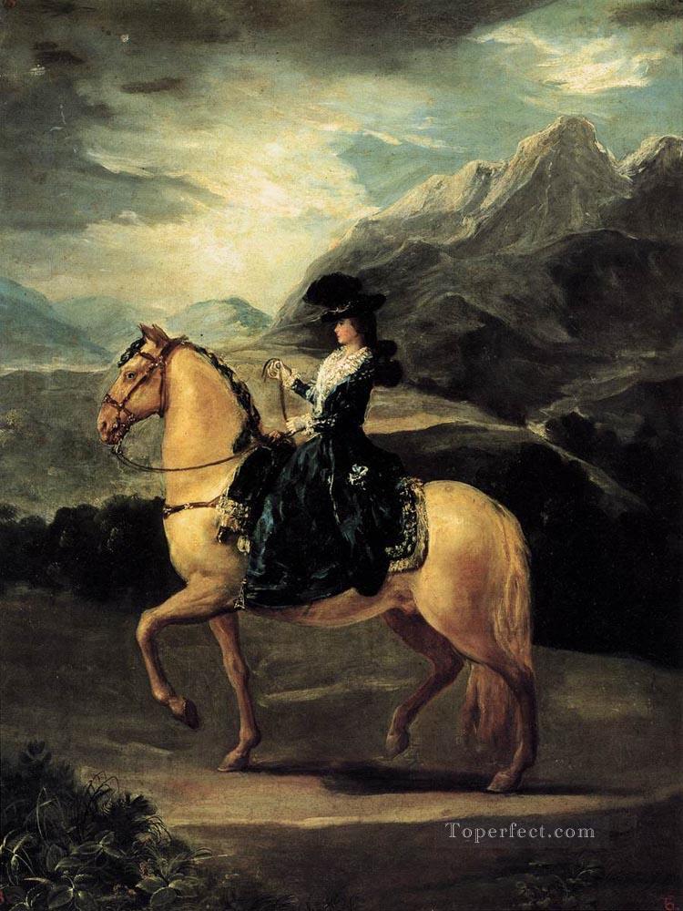 Porträt von Maria Teresa de Vallabriga zu Pferd Romantische moderne Francisco Goya Ölgemälde